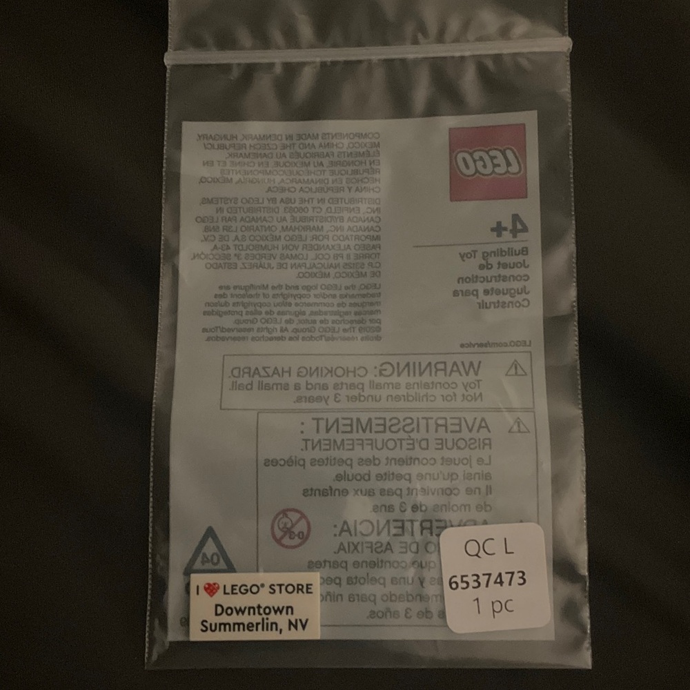 LEGO Clear Packaging Bag with Logo